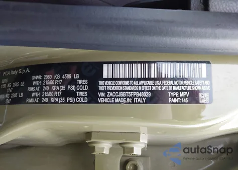 2015 Jeep Renegade Latitude из США, поврежденный, VIN ZACCJBBT5FPB48029